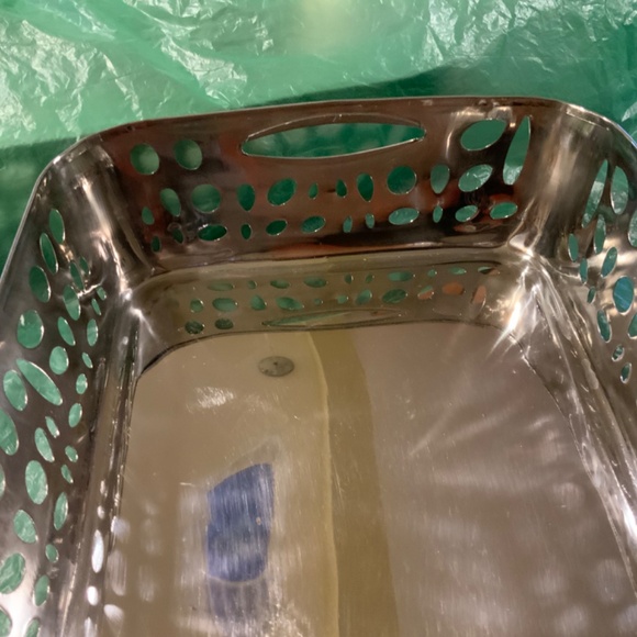 Delta Airlines First Class Stainless Steel Cut-Out Serving Basket Tray No.044207 - Picture 6 of 6